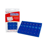 Weekly Pill Organizer, 4 times a day, blue