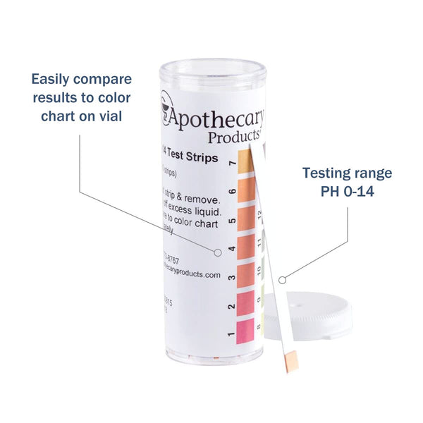 Universal pH Paper helps you easily compare results to color chart on vial