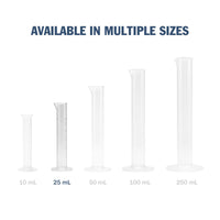 Transparent & Autoclavable Graduated Cylinder available in multiple sizes - 25mL