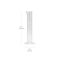 Transparent & Autoclavable Graduated Cylinder 50 mL dimensions