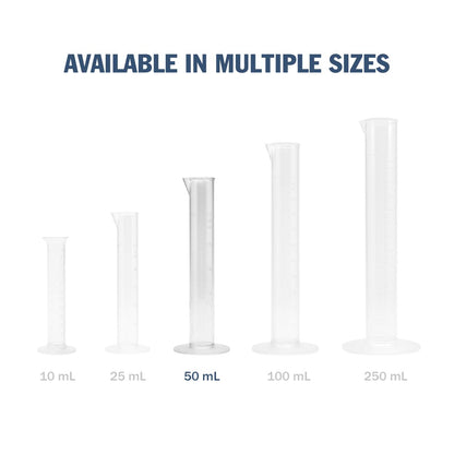 Transparent &amp; Autoclavable Graduated Cylinder available in multiple sizes - 50mL