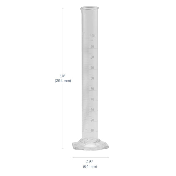 Pyrex® Metric Single Scale Graduated Glass Cylinder