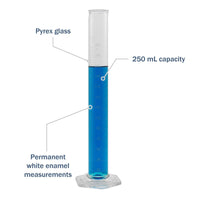 Pyrex® Metric Single Scale Graduated Glass Cylinder