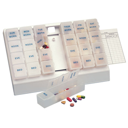 Weekly pill organizer, 4 times a day bulk image