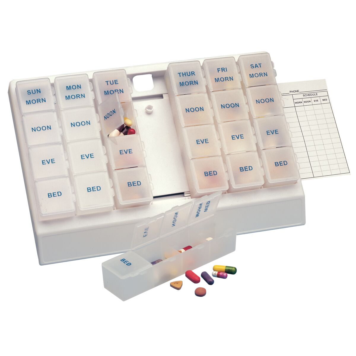 ATB Daily Pill Box Am PM Organizer Case Medicine Storage Vitamin Tablet Holder New