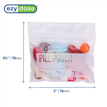 Pill pouch dimensions