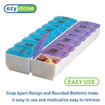 duets pill organizer snap apart design and rounded bottoms