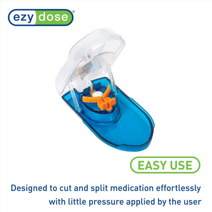 Pill cutter is designed to cut and split medication effortlessly with little pressure applied by the user