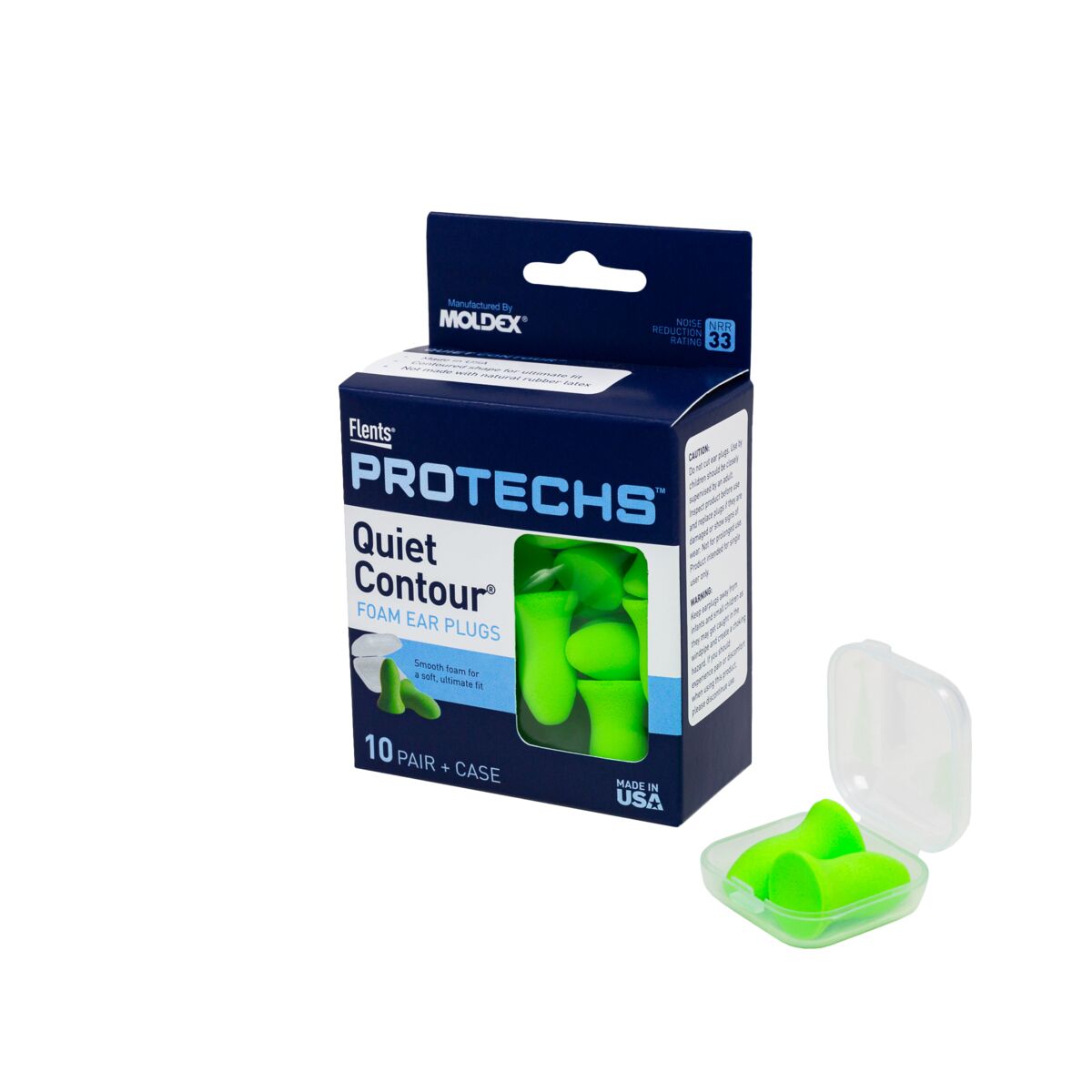 front packaging quiet contour 10 pair earplugs