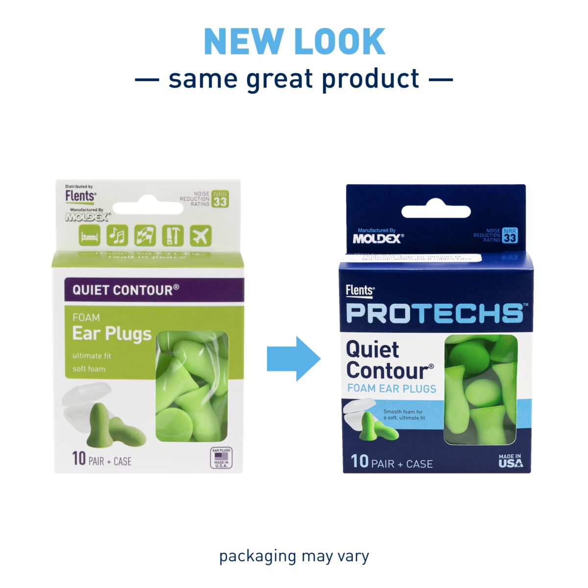 new look same great product of quiet contour 10 pair earplugs