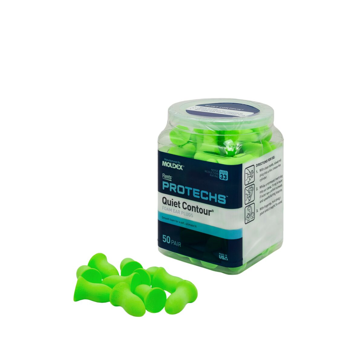 frnt packaging quiet contour earplugs 50 pair