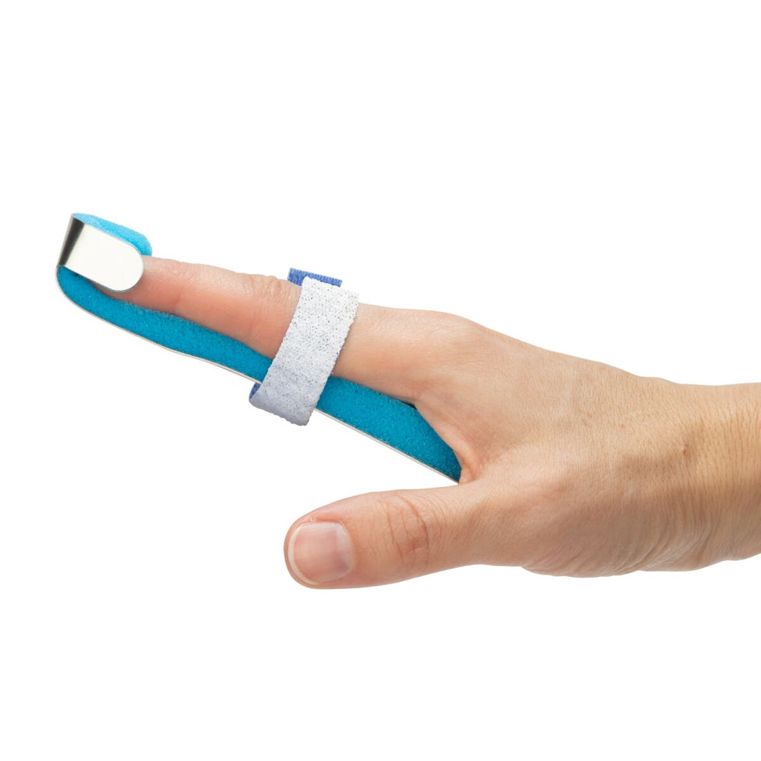 Person wearing finger splint