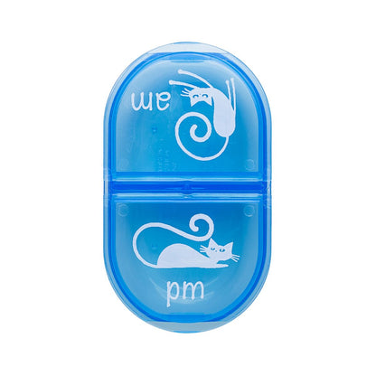 Pill organizer with am/pm compartments for your cat
