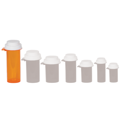 60 Dram Push-Tab Plastic Vial with Reversible Cap | Apothecary Products