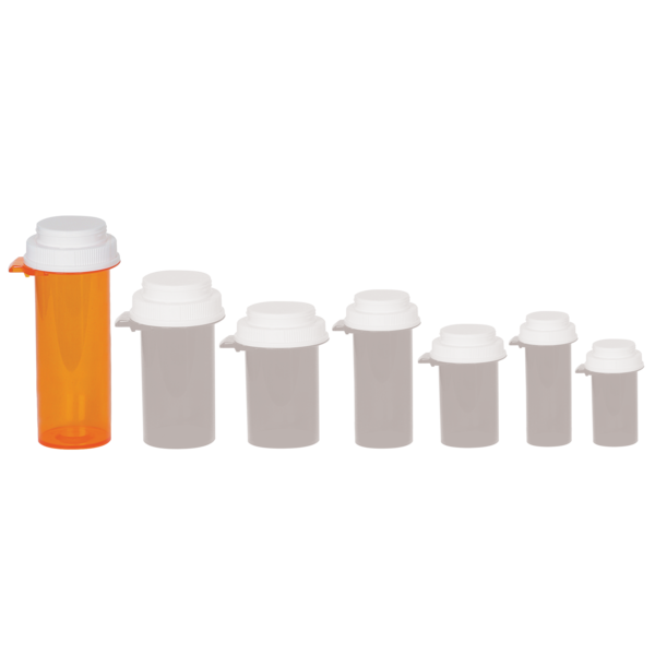 60 Dram Push-Tab Plastic Vial with Reversible Cap | Apothecary Products
