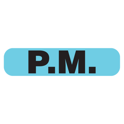 "PM" Medication Label