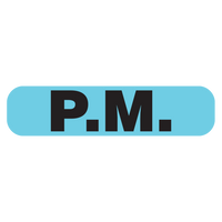 "PM" Medication Label