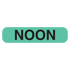 "NOON" Medication Label