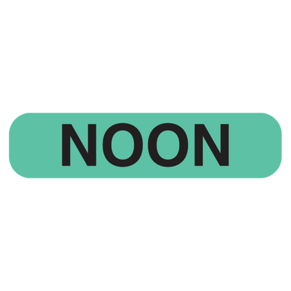 "NOON" Medication Label