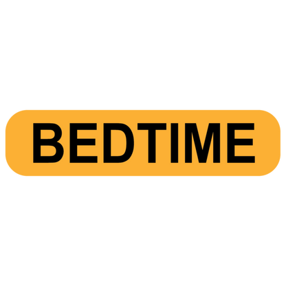 "BEDTIME" medication label
