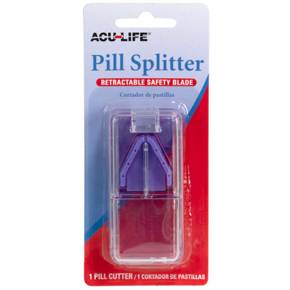 Retractable pill splitter