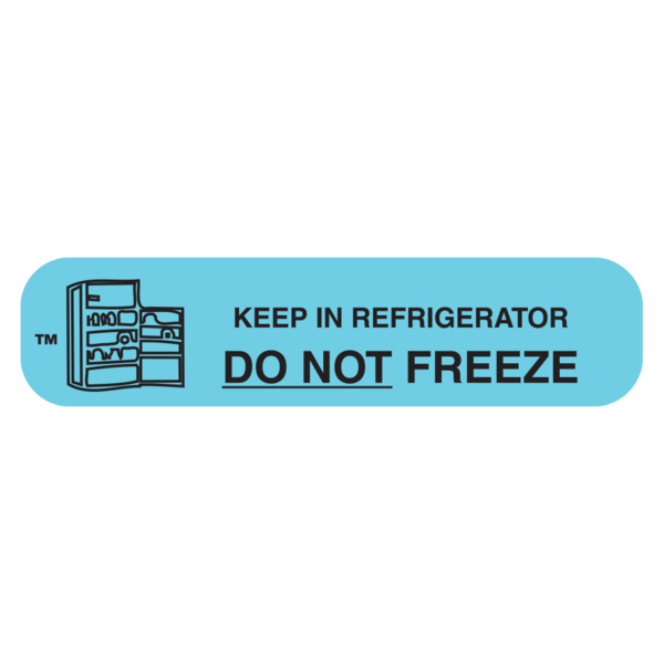 "DO NOT FREEZE" Medication Label