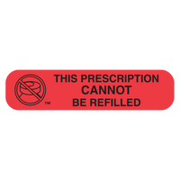 "CANNOT REFILL" Label