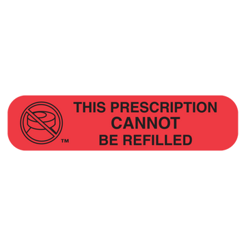 "CANNOT REFILL" Label