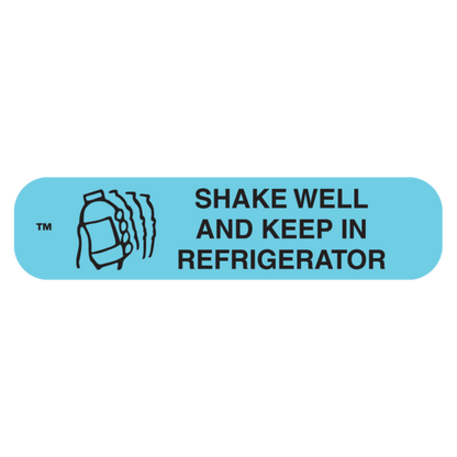 "SHAKE &amp; REFRIGERATE" Medication Label