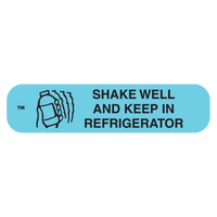 "SHAKE & REFRIGERATE" Medication Label