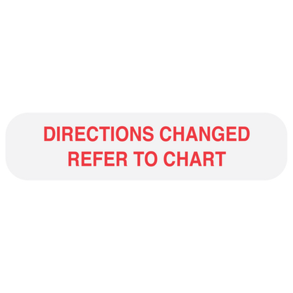 "REFER TO CHART" Medication Label