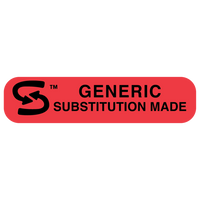"GENERIC SUBSTITUTION" Medication Label
