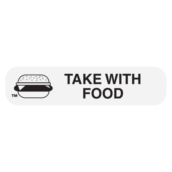 "Take With Food" Medication Label