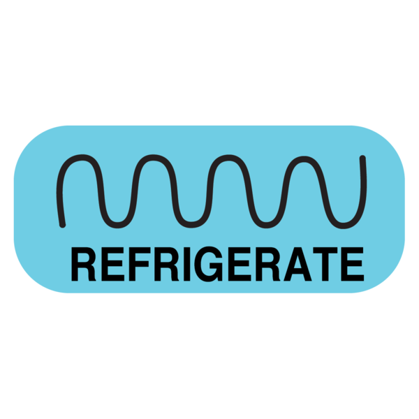 "REFRIGERATE" Medication Label