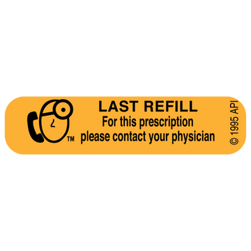 "LAST REFILL" Label