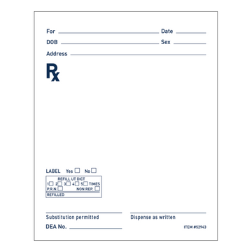 Rx Prescription Pad