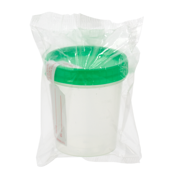 Sterile Specimen Cup in packaging