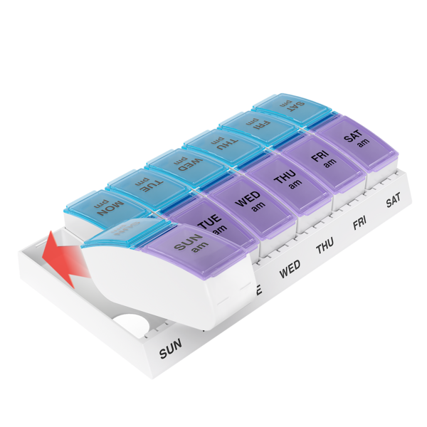 replace compartment in Weekly AM/PM Travel Pill Planner