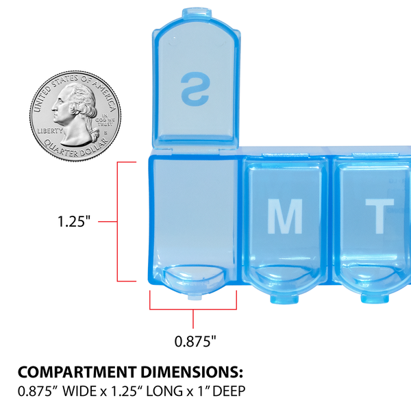 compartment dimensions of the Weekly Push &