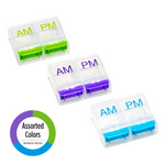 Push Button Daily AM/PM Pill Planner (XL) assorted colors