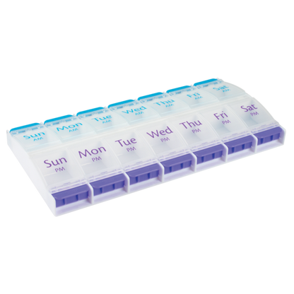 Push Button AM/PM Weekly Pill Planner (XL)