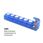 Easy Fill Weekly Pill Organizer (XL) top open
