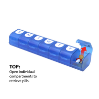 Easy Fill Weekly Pill Organizer (XL) top open
