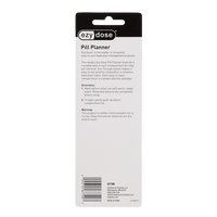 Contoured Weekly Pill Planner package back