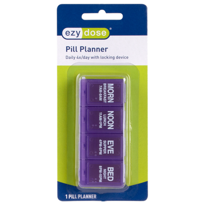 4x/Day Pill Planner (Locking) in blister package