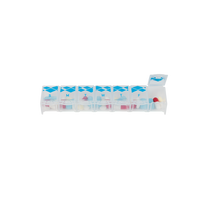 Clear patterned Weekly Contoured Pill Planner