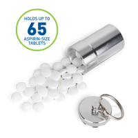 XL Pill Fob Keychain holds up to 65 Aspirin tablets