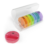 Ezy Dose Weekly 2x/Day Circular Pill Planner, Rainbow