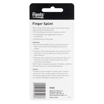 Curved Finger Splint Value Pack instructions