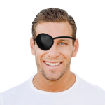 man wearing an eye patch